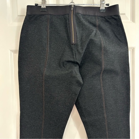 J. Crew Pixie Pants 10S Skinny Dark Gray Black Knit High Rise Zip Back Seam NWT - Picture 7 of 15